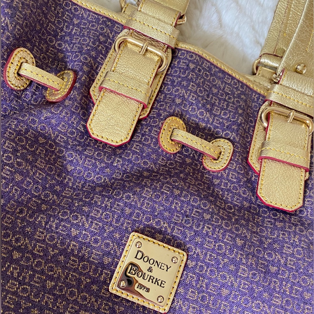 Purple and gold dooney and Bourke purse